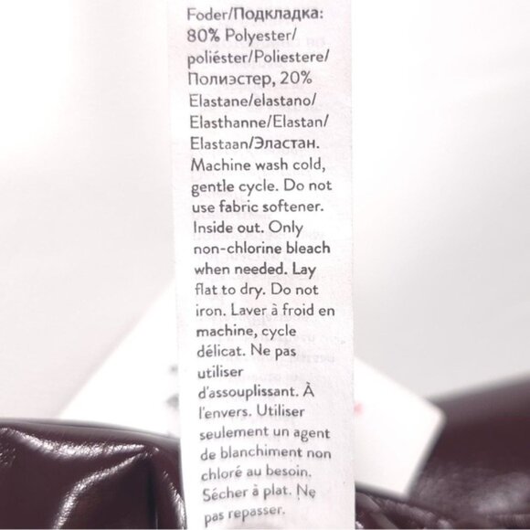 NWT SPANX‎ Faux Patent Leather Liquid Gloss LEGGINGS 20301R Ruby Size LARGE - Picture 16 of 16